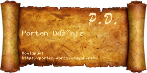 Porten Döniz névjegykártya